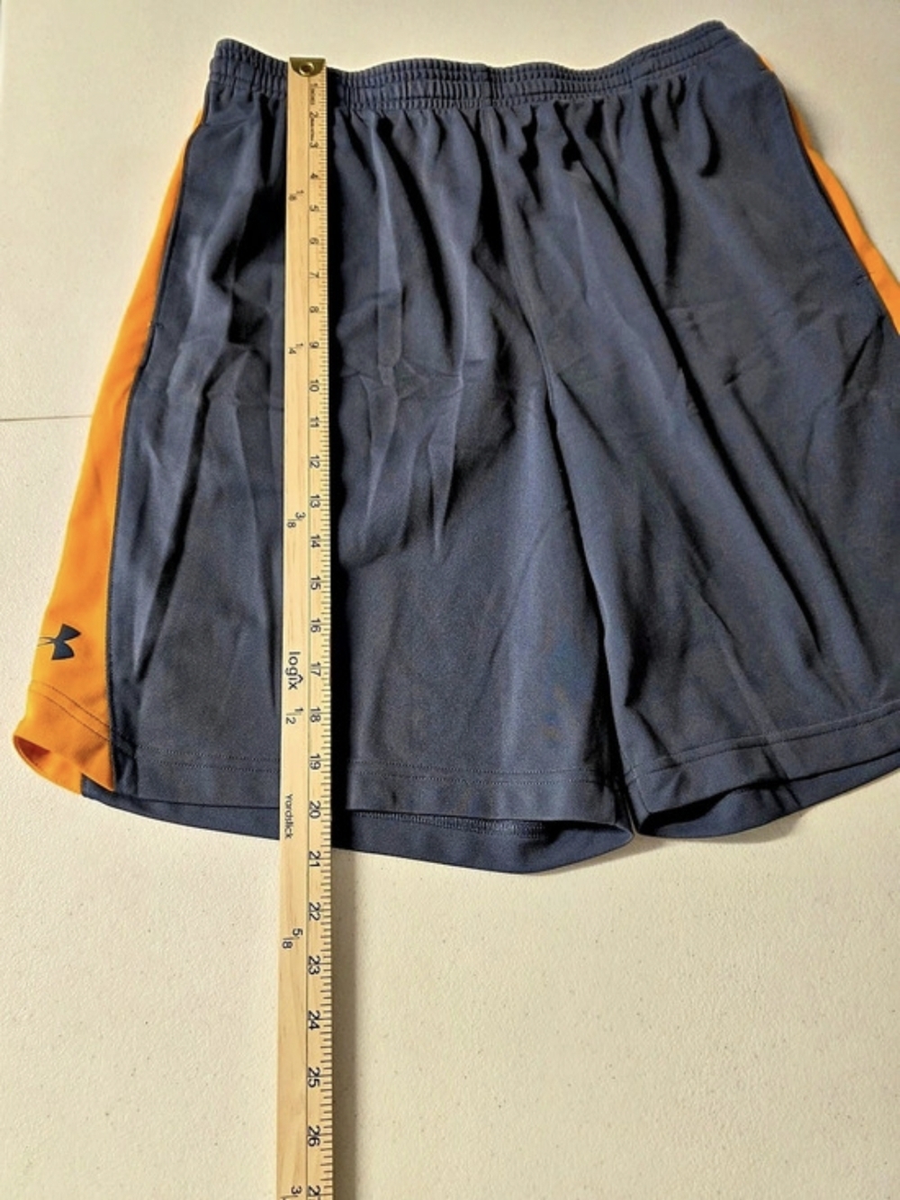 Under Armour Men's Color Block Athletic Shorts Gray & Orange Large - Picture 9 of 9